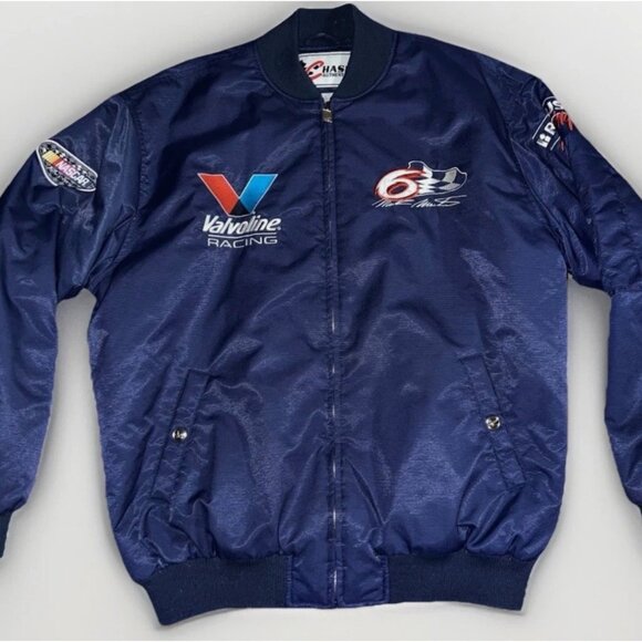 VTG Mark Martin Jacket NASCAR Valvoline Chase Auth. Large Y2K 90s Racing Bomber - Picture 1 of 7